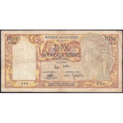 Algérie - Pick 119a_2- 10 nouv. francs - Série B.326 - 29/07/1960 - Etat : TB