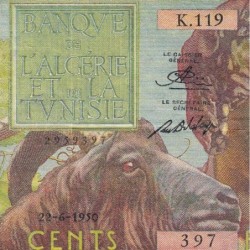 Algérie - Pick 106a - 500 francs - Série K.119 - 22/06/1950 - Etat : TTB+