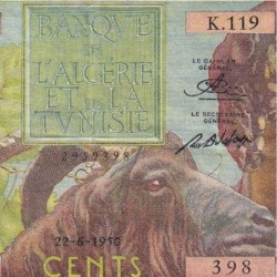 Algérie - Pick 106a - 500 francs - Série K.119 - 22/06/1950 - Etat : TTB