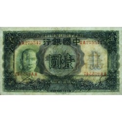 Chine - Bank of China - Pick 78_2 - 1 yüan - Série AA - 05/1936 - Etat : NEUF