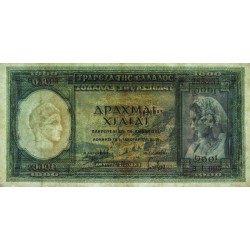 Grèce - Pick 110a - 1'000 drachmai - Série Ι 005 - 01/01/1939 - Etat : TTB