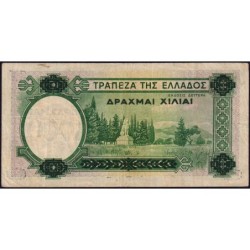 Grèce - Pick 111a - 1'000 drachmai - Série Ε 153 - 1939 (1941) - Etat : TTB