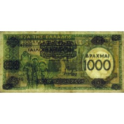 Grèce - Pick 111a - 1'000 drachmai - Série Ζ 146 - 1939 (1941) - Etat : TB