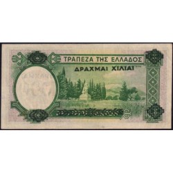 Grèce - Pick 111a - 1'000 drachmai - Série Ζ 148 - 1939 (1941) - Etat : TTB