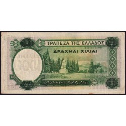 Grèce - Pick 111a - 1'000 drachmai - Série Η 132 - 1939 (1941) - Etat : TTB-