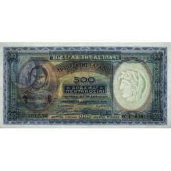 Grèce - Pick 109a - 500 drachmai - Série Γ 018 - 01/01/1939 - Etat : NEUF