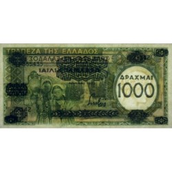 Grèce - Pick 111a - 1'000 drachmai - Série Ζ 142 - 1939 (1941) - Etat : SUP+