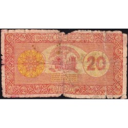 Djibouti - Pick 15 - 20 francs - Série Z.20 - 1944 - Etat : AB