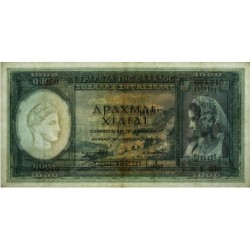 Grèce - Pick 110a - 1'000 drachmai - Série Ε 050 - 01/01/1939 - Etat : TB+