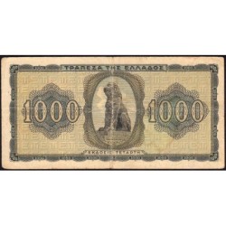 Grèce - Pick 118b - 1'000 drachmai - Série ΡΘ - 21/08/1941 - Etat : TB