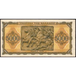 Grèce - Pick 122a - 5'000 drachmai - Série ΖI - 19/07/1943 - Etat : TTB-