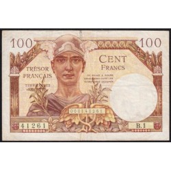 VF 32-01 - 100 francs - Trésor français - Territoires occupés - 1947 - Série B.1 - Etat : TB à TB+