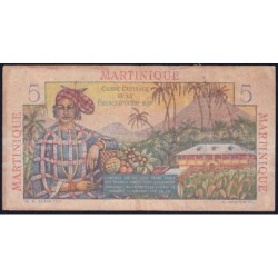 Martinique - Pick 27 - 5 francs - Série G.21 - 1946 - Etat : B-