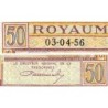 Belgique - Pick 133b - 50 francs - Série X 06 - 03/04/1956 - Etat : TTB-