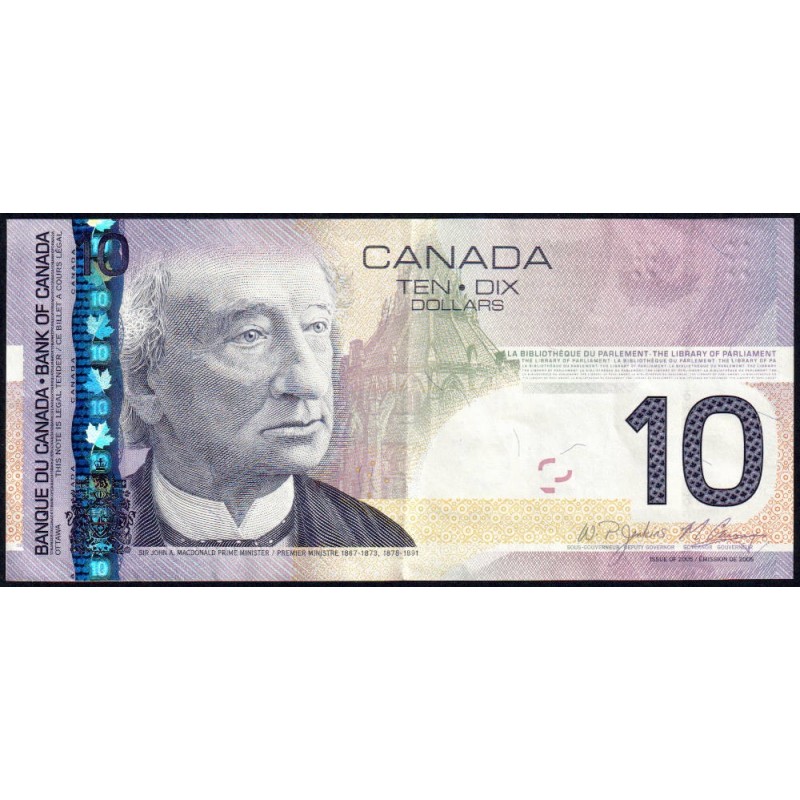 Canada - Pick 102Ae - 10 dollars - Série BFR - 2009 - Etat : SUP