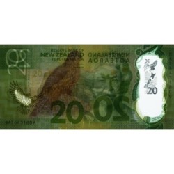 Nouvelle Zélande - Pick 193a - 20 dollars - Série BA - 2016 - Polymère - Etat : TTB