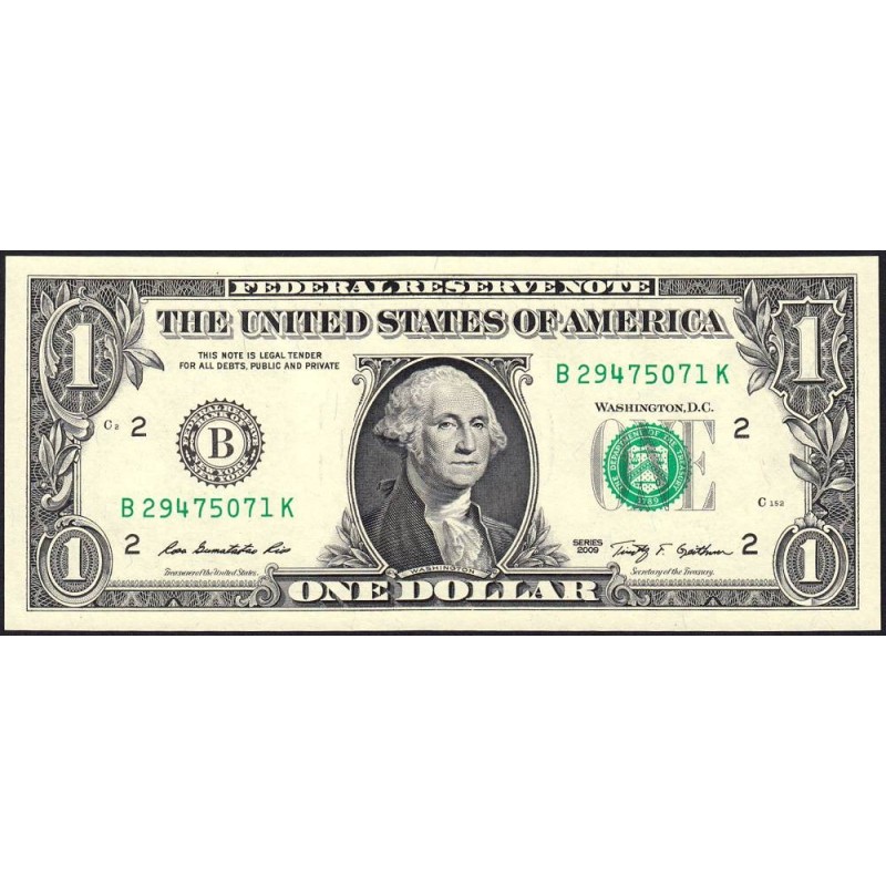 Etats Unis - Pick 530_1 - 1 dollar - Série B K - 2009 - New York - Etat : NEUF