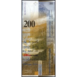 Suisse - Pick 73c_1 - 200 francs - Série 06N - 2006 - Etat : SUP