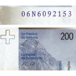 Suisse - Pick 73c_1 - 200 francs - Série 06N - 2006 - Etat : SUP