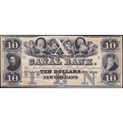 Etats Unis - Louisiane - New Orleans - 10 dollars - Lettre B - 1850 - Etat : pr.NEUF