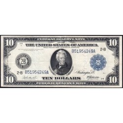 Etats Unis - Pick 360b_B1 - 10 dollars - Série B A - 1914 - New York - Etat : TTB