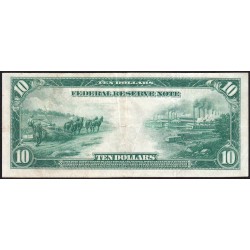 Etats Unis - Pick 360b_B1 - 10 dollars - Série B A - 1914 - New York - Etat : TTB