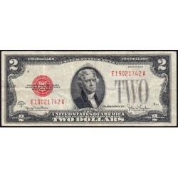 Etats Unis - Pick 378g - 2 dollars - Série E A - 1928 D - Etat : TB+