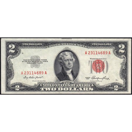 Etats Unis - Pick 380 - 2 dollars - Série A A - 1953 - Etat : SUP+