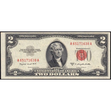 Etats Unis - Pick 380b - 2 dollars - Série A A - 1953 B - Etat : pr.NEUF