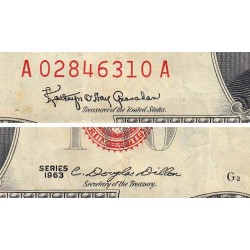 Etats Unis - Pick 382a - 2 dollars - Série A A - 1963 - Etat : TTB