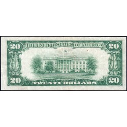 Etats Unis - Pick 431D - 20 dollars - Série C A - 1934 - Philadelphie - Etat : TTB