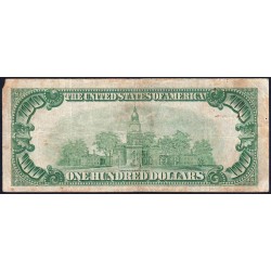 Etats Unis - Pick 433L - 100 dollars - Série B A - 1934 - New York - Etat : TB