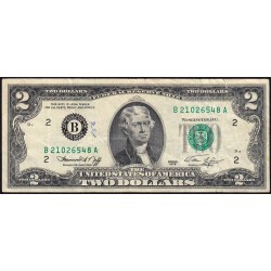 Etats Unis - Pick 461 - 2 dollars - Série B A - 1976 - New York - Etat : TB