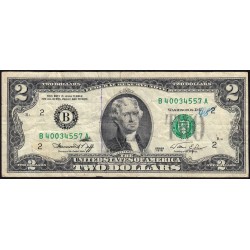 Etats Unis - Pick 461 - 2 dollars - Série B A - 1976 - New York - Etat : TB-