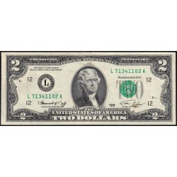 Etats Unis - Pick 461 - 2 dollars - Série L A - 1976 - San Francisco - Etat : TTB+