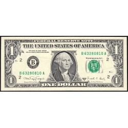 Etats Unis - Pick 480b_1 - 1 dollar - Série B A - 1988 A - New York - Etat : SUP+