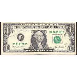 Etats Unis - Pick 490a_1 - 1 dollar - Série B C - 1993 - New York - Etat : TB