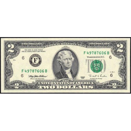 Etats Unis - Pick 497 - 2 dollars - Série F B - 1995 - Atlanta - Etat : NEUF