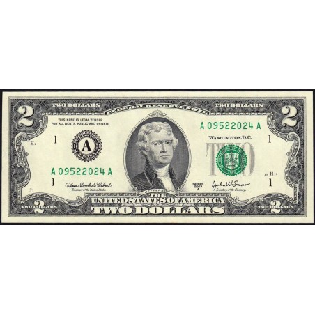 Etats Unis - Pick 516b - 2 dollars - Série A A - 2003 A - Boston - Etat : NEUF