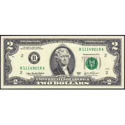 Etats Unis - Pick 516b - 2 dollars - Série B A - 2003 A - New York - Etat : NEUF