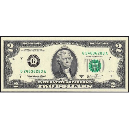 Etats Unis - Pick 516b - 2 dollars - Série G A - 2003 A - Chicago - Etat : NEUF