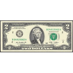 Etats Unis - Pick 530A - 2 dollars - Série B A - 2009 - New York - Etat : NEUF