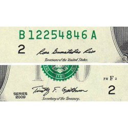 Etats Unis - Pick 530A - 2 dollars - Série B A - 2009 - New York - Etat : NEUF