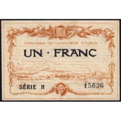 Alais (Alès) - Pirot 4-5 - 1 franc - Série H - 16/08/1915 - Etat : TTB