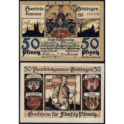 Allemagne - Notgeld - Göttingen - 50 pfennig - 26/04/1917 (1919) - Etat : pr.NEUF