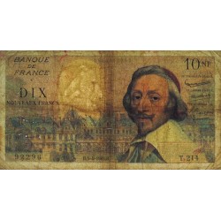 F 57-18 - 05/04/1962 - 10 nouv. francs - Richelieu - Série T.214 - Etat : B