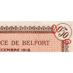 Belfort - Pirot 23-48b - 50 centimes - Série 32 - 21/12/1918 - Etat : SUP+