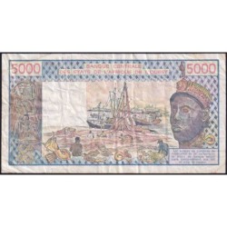 Burkina-Faso - Pick 308Cn - 5'000 francs - Série Y.011 - 1990 - Etat : TB-