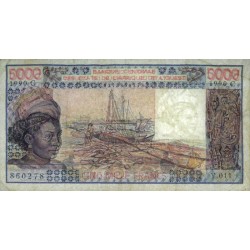 Burkina-Faso - Pick 308Cn - 5'000 francs - Série Y.011 - 1990 - Etat : TB-