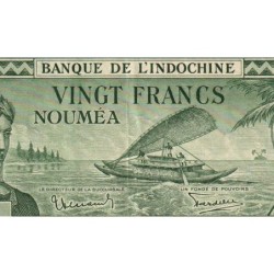 Nouvelle-Calédonie - Nouméa - Pick 49v - 20 francs - Série F/T - 1944 - Etat : TTB+